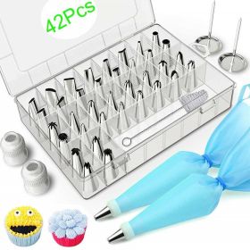 42Pcs Icing Piping Nozzles Pastry Tips Cake Sugarcraft Decorating Tools Set DIY