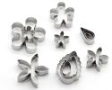 12 Pieces Cookie Cutters Biscuit Cutters Flowers Leafs Fondant Cutters Cake Decoration Tool