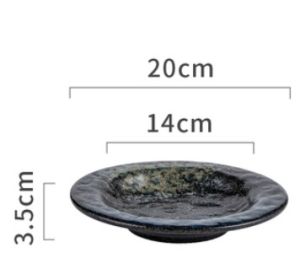 Retro Ceramic Plate Plate Cooking Sushi Thorn Home Use (Option: The Wilderness Oasis)