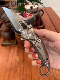 Folding Knife Titanium Alloy And High Hardness Knife (Color: silver)