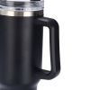 40 oz. With Logo Stainless Steel Thermos Handle Water Glass With Lid And Straw Beer Glass Car Travel Kettle Outdoor Water Bottle